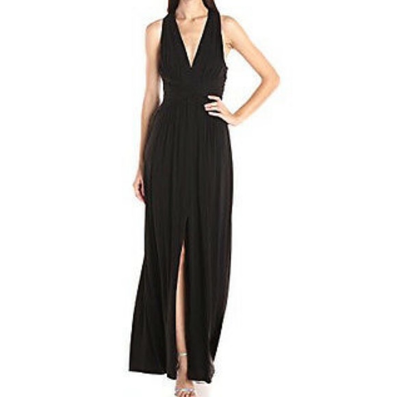 BCBGMaxAzria Dresses & Skirts - bcbgmaxazria black halter gown. Size 2.